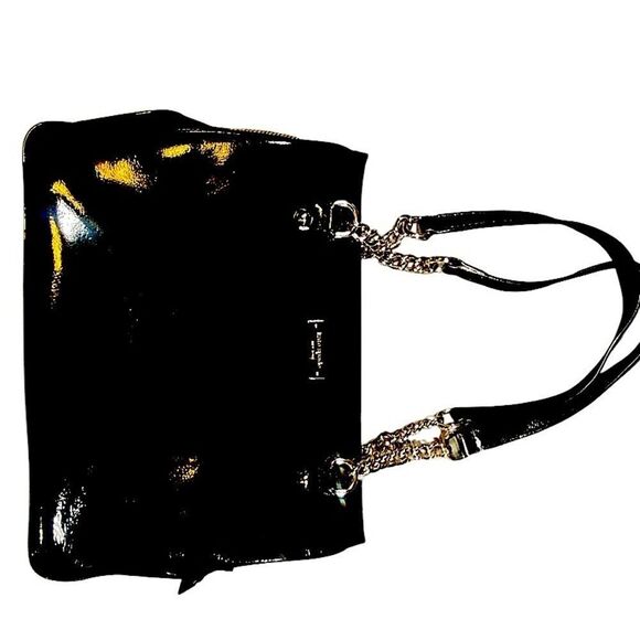 Kate Spade Black Patent Leather Tote with Gold Chain for any occasion - Picture 5 of 16